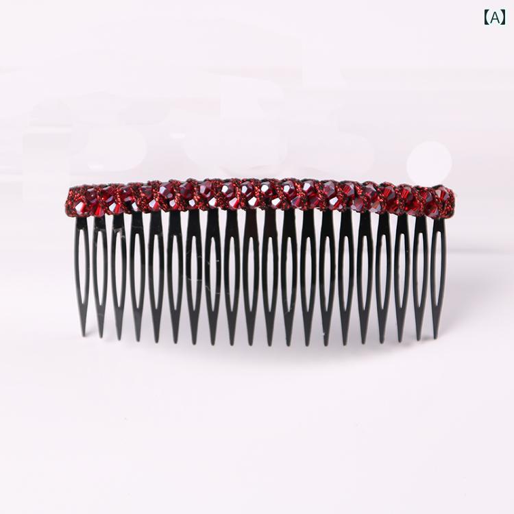 前髪クリップ 韓国 オルチャン おしゃれ かわいい ファッション ヘアピン アクセサリー レディース コーム フープ ワインレッド ピンク 紺