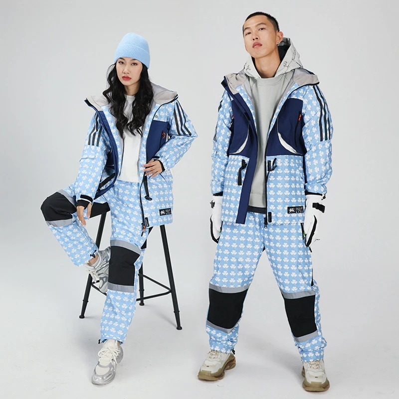 スノーボードウェア上下セットメンズレディース男女兼用20232024作パンツジャケットアウタースノボウェアスノーウェアスキーウェアスノボーウェア韓国風防風防水防寒