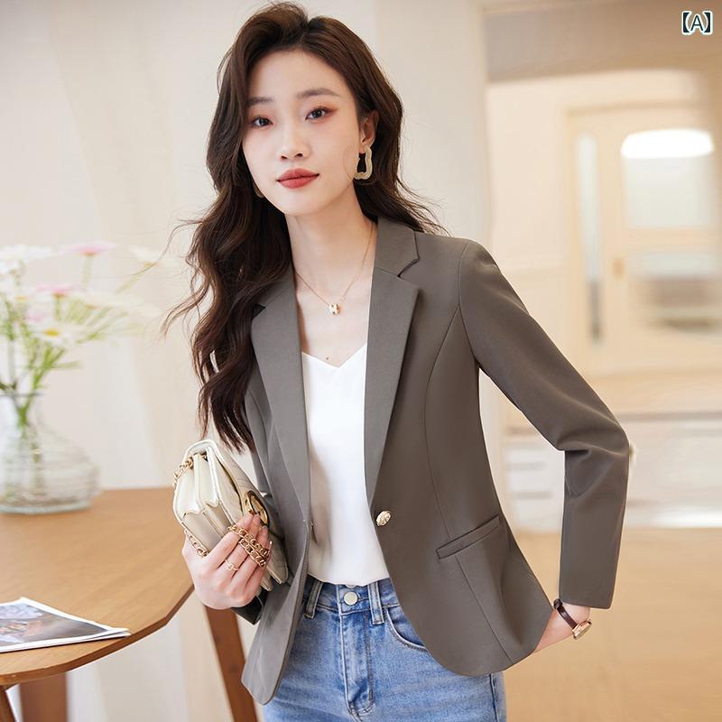 ビジネス　スーツ　ジャケット 女性用 スモール スーツ ジャケット 春秋 2025新 スタイル ハイエンド レディース ショート トップス カジュアル スリム