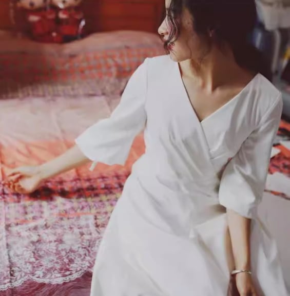 ドレス 衣装 ワンピース ロングワンピース イブニングドレス 二次会ドレス 演奏会ドレス ステージドレス ロング丈 長袖 Vネック かわいい 大人可愛い きれいめ シンプル 大人 上品 おしゃれ