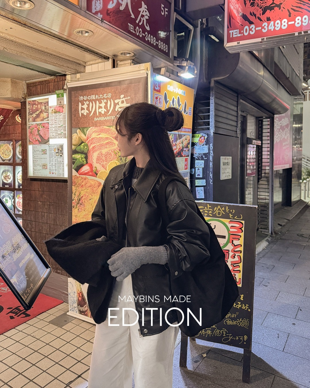 ハーフ丈3オンスレザージャケット韓国ファッション レディース