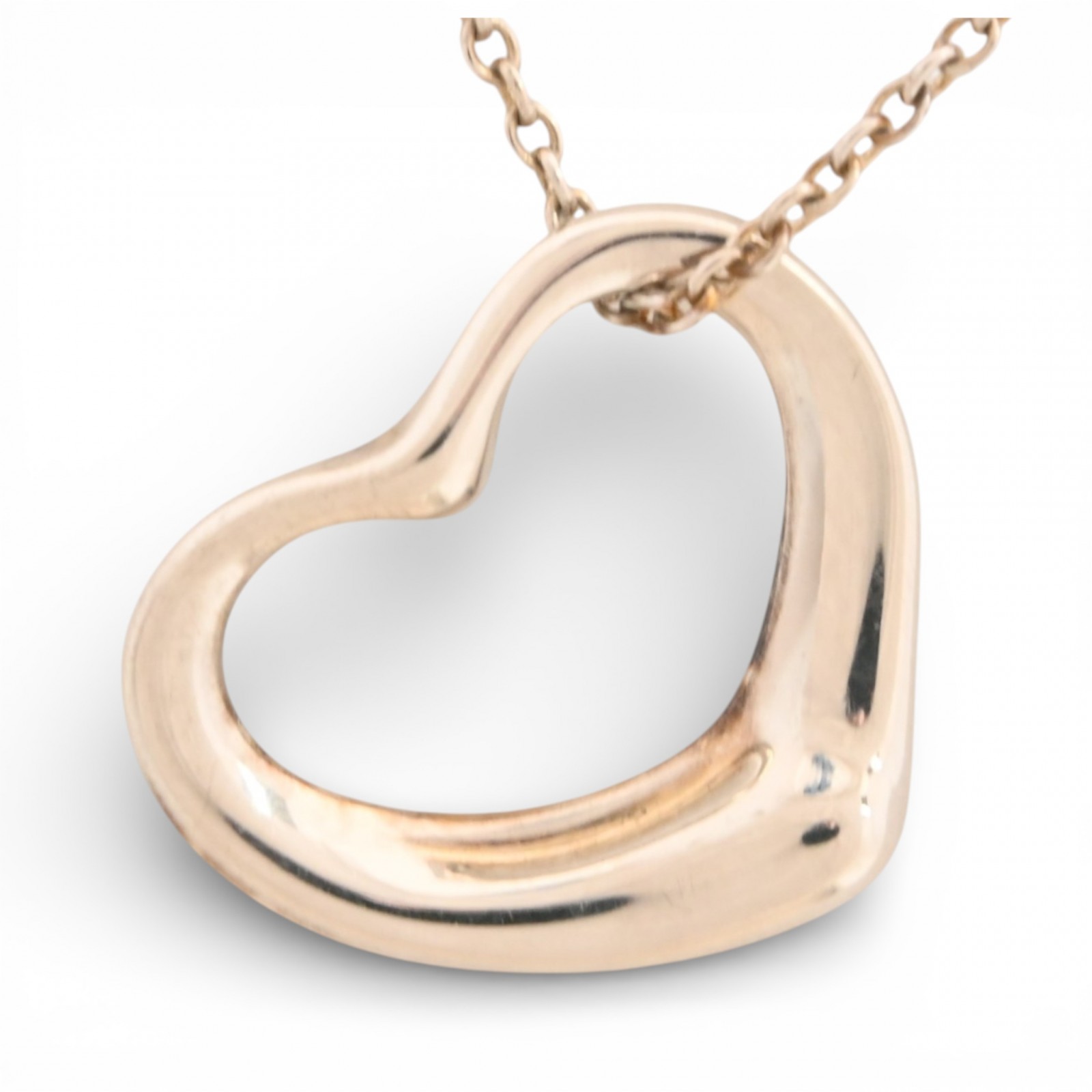 ティファニー オープン ハート ペンダント ネックレス Aランク ti0909kk