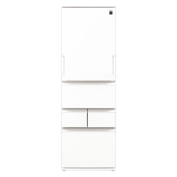 SJ-XW41P-W シルキーマットホワイト どっちもドア 冷蔵庫 (408L・左右フリー)