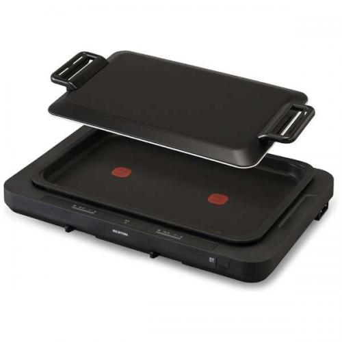 アイリスオーヤマ IRIS OHYAMA 左右温調ホットプレート1枚 WHPK-021-B