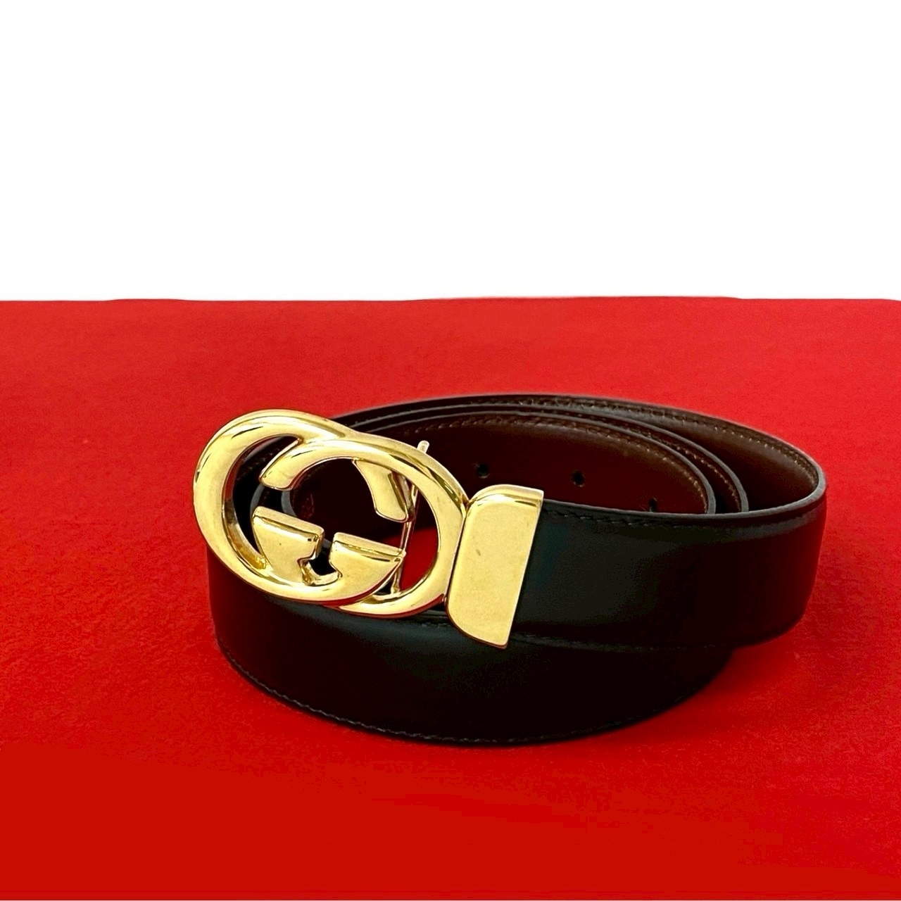 ロゴ バックル 金具ベルト レザー ブラック 17563 27,525円