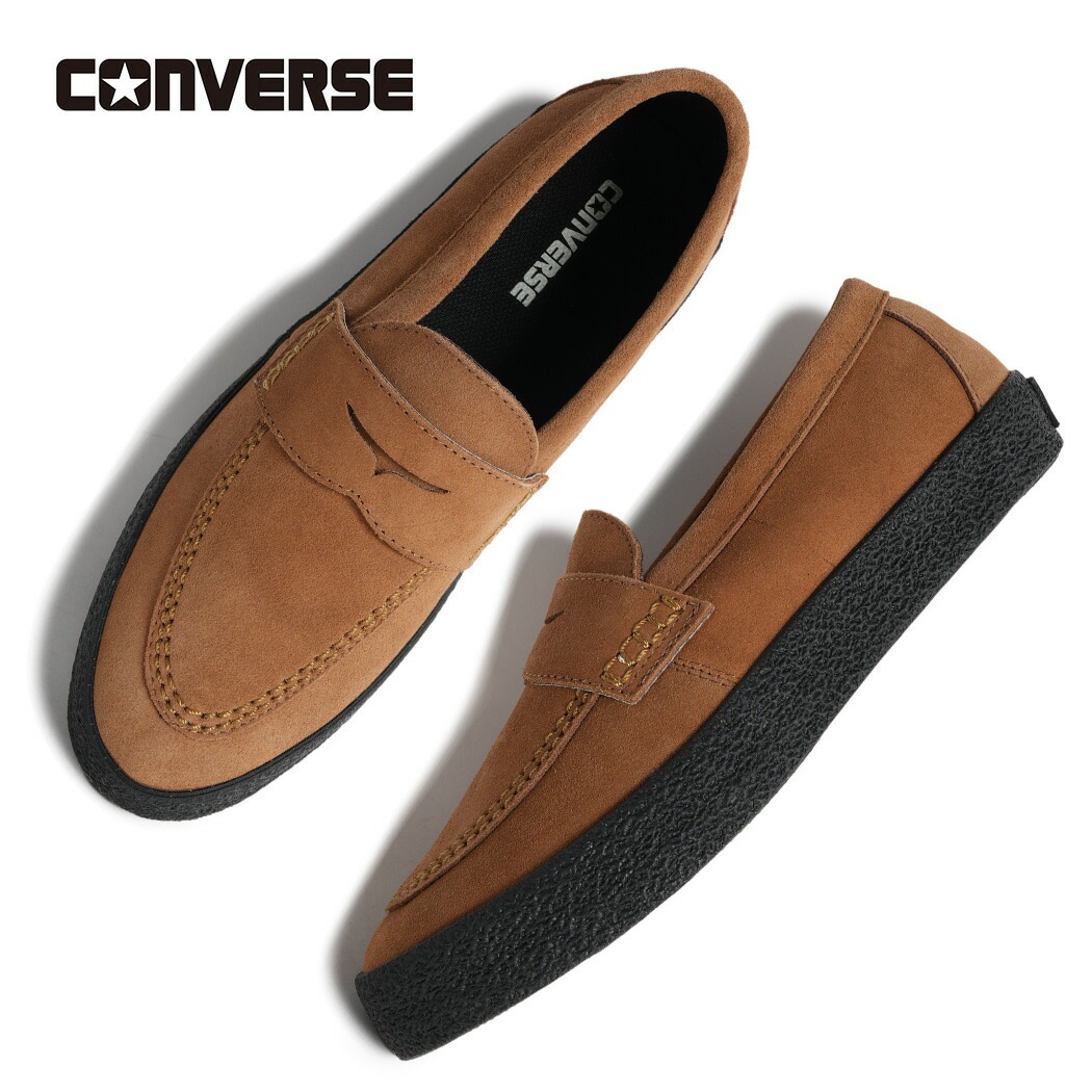 CONVERSE コンバース ローファー スニーカー CS LOAFER II SK CAMEL ( 茶色 ブラウン スエード コインローファー メンズ レディース ウィメンズ 33702911 )