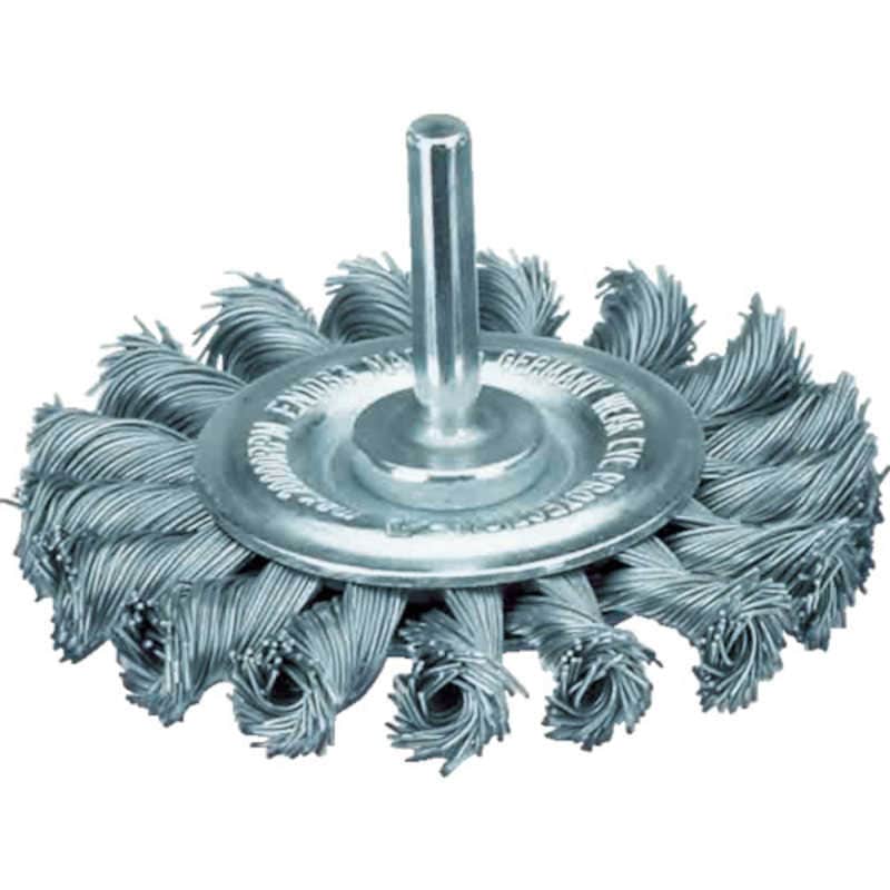 LESSMANN　軸付ホイルブラシ φ75 高張度鋼線 0.5　417198