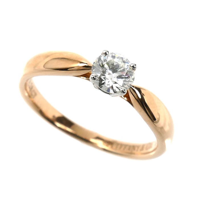 TIFFANY&Co. ティファニー K18PG ピンクゴールド Pt950プラチナ ハーモニー ダイヤ リング・指輪 70624 ダイヤモンド0.28ct 6号 2.4g レディース 中古 美品