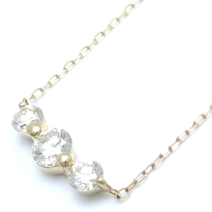 ダイヤモンド ネックレス ダイヤモンド0.30ct K18YG イエローゴールド/75875【中古】