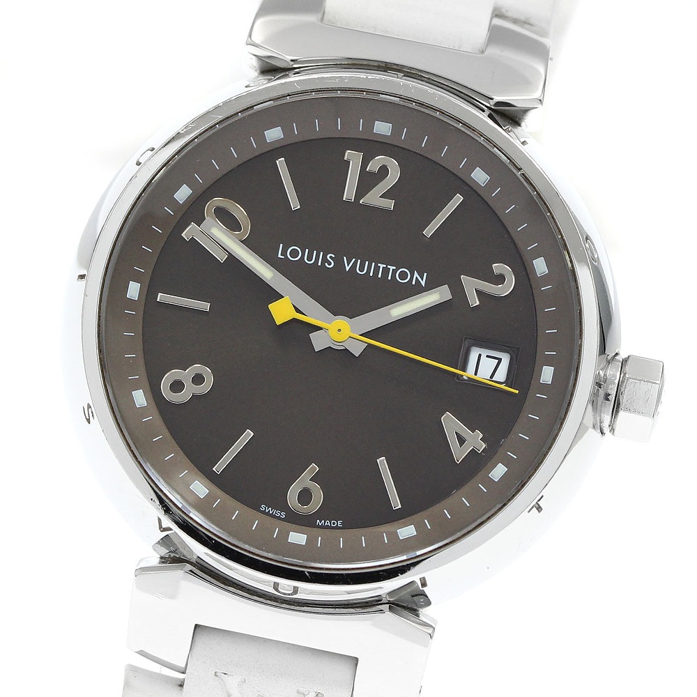ルイ・ヴィトン LOUIS VUITTON Q1311 タンブール デイト クォーツ レディース _943069【中古】
