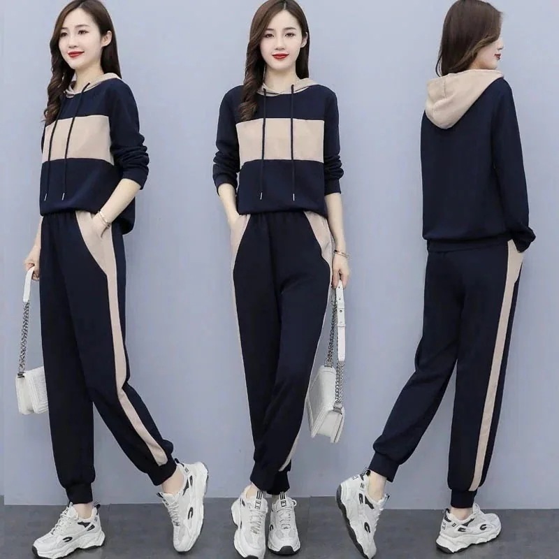 レディース スウェットパンツ韓国ファッション フード付きアウター無地 ップ ア 大きいサイズ スウェット パーカー トップス+ズボン 長袖 ワンピースパーカー 新作登場2点セットスカート セットアップ 4,998円