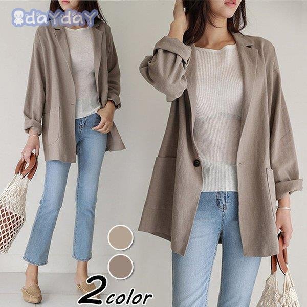 ブレザー スーツ スーツジャケット レディース 秋新作 長袖ブレザー リネンスーツ 40代 カジュア