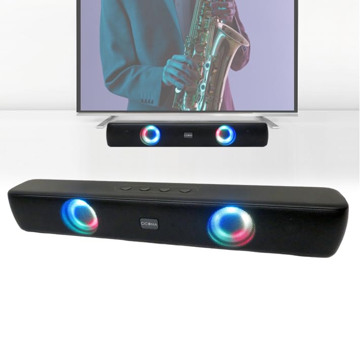 CICONIA サウンドバー LT-2209 テレビスピーカー LEDイルミネーション Bluetooth対応