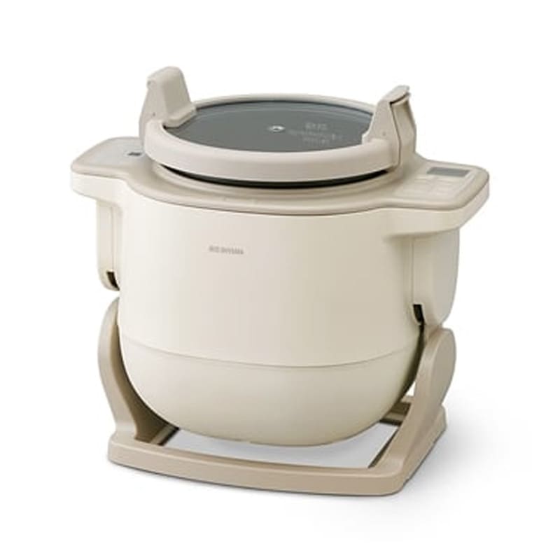 アイリスオーヤマ IRIS OHYAMA CHEF DRUM 自動かくはん式調理機 アイボリー DAC-IB2-C 自動調理鍋