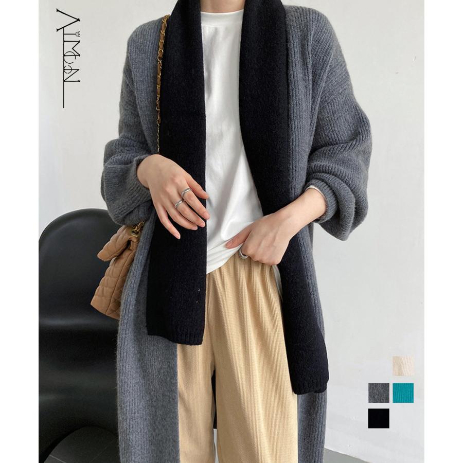 リブニット カーディガン ロングコート 5,760円