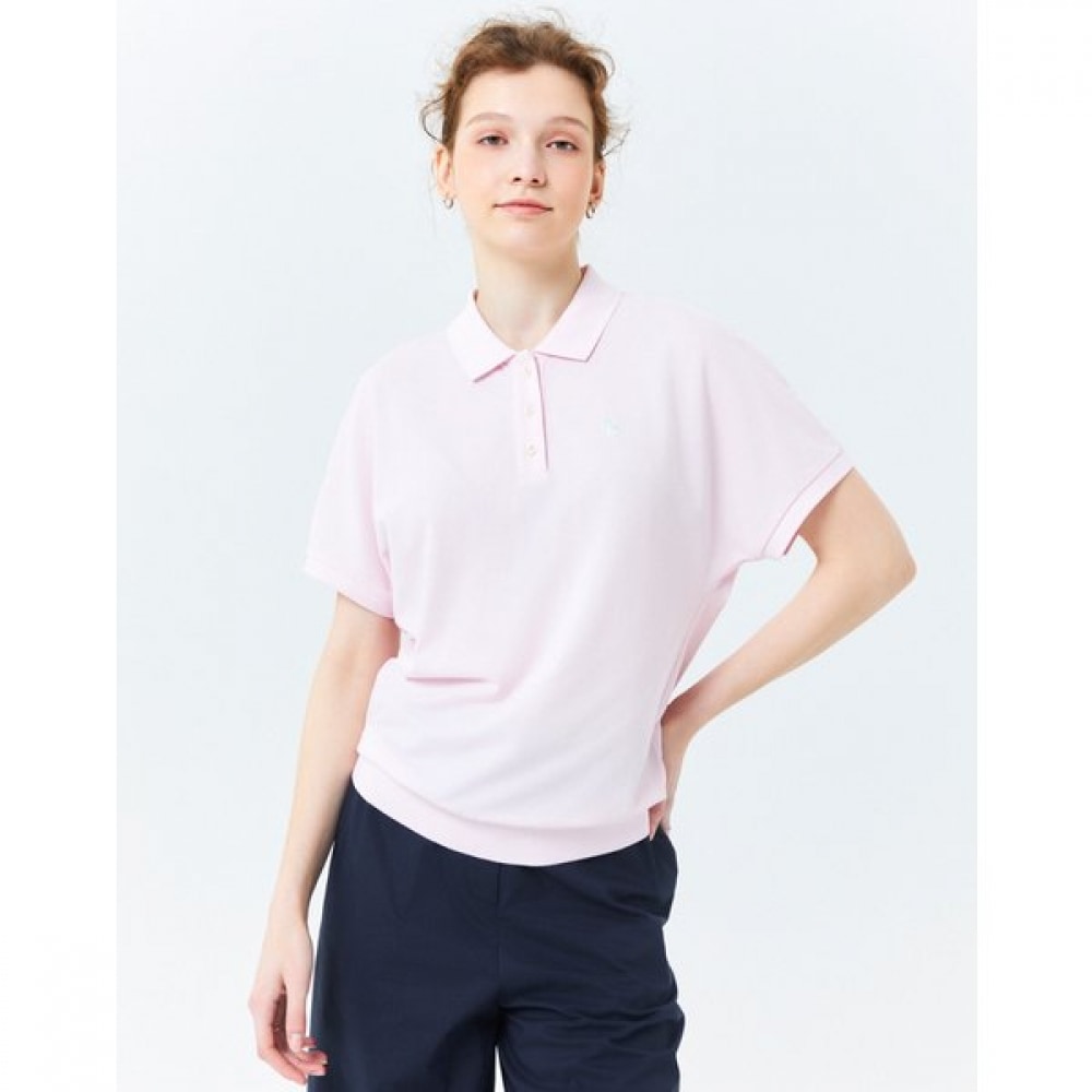 [24SS] ピンク ソリッド 綿混紡 半袖 HSTS4BC35P1