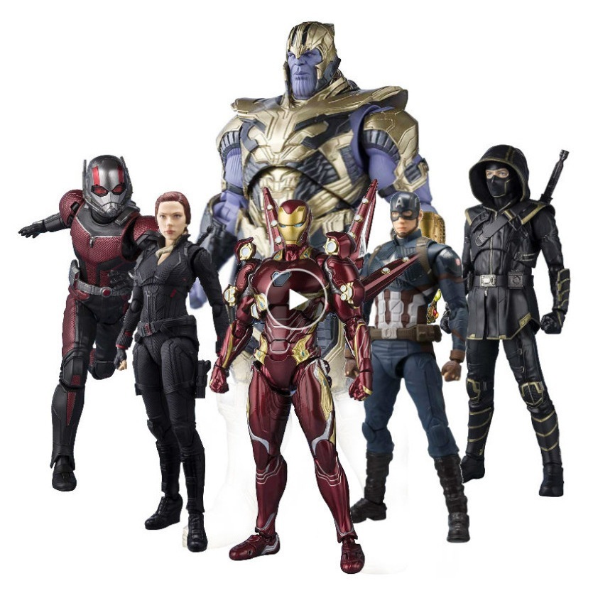 アベンジャーズアイアンマンshfサノスmk50キャプテンアメリカスパイダーマンアクションフィギュアモデル