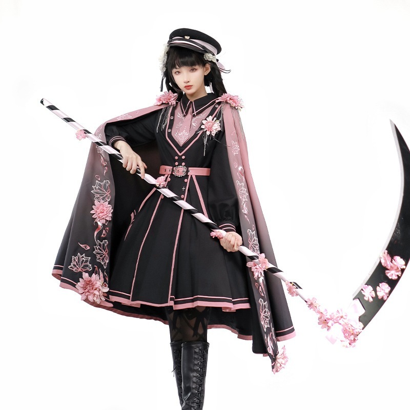 新次元デザインロリータ ギフト 結婚式 ピアノ発表会 卒業式 七五三 女子会 文化祭 卒園式 撮影会 発表会 休日コーデ パーティー 春デート 入学式 原宿散歩 プレゼント 桜散策 谭樱芳华 ダークピ