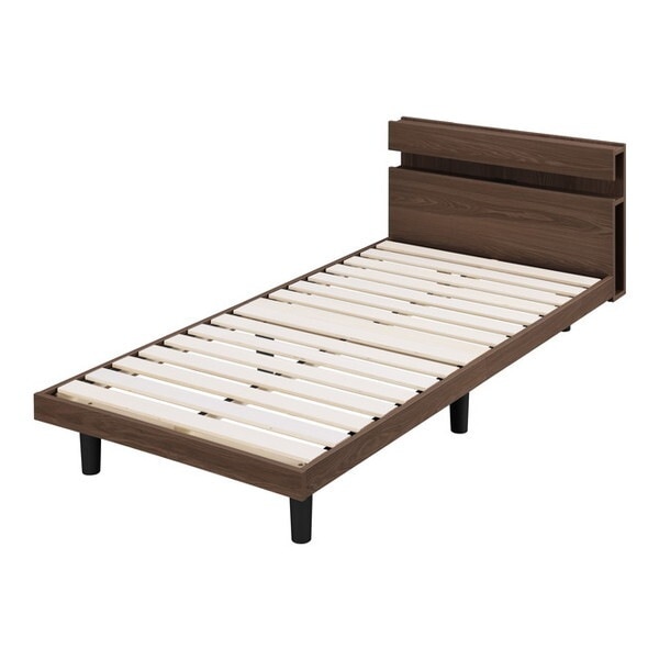 SNBS-Sウォールナット すのこベッド (シングル) メーカー直送