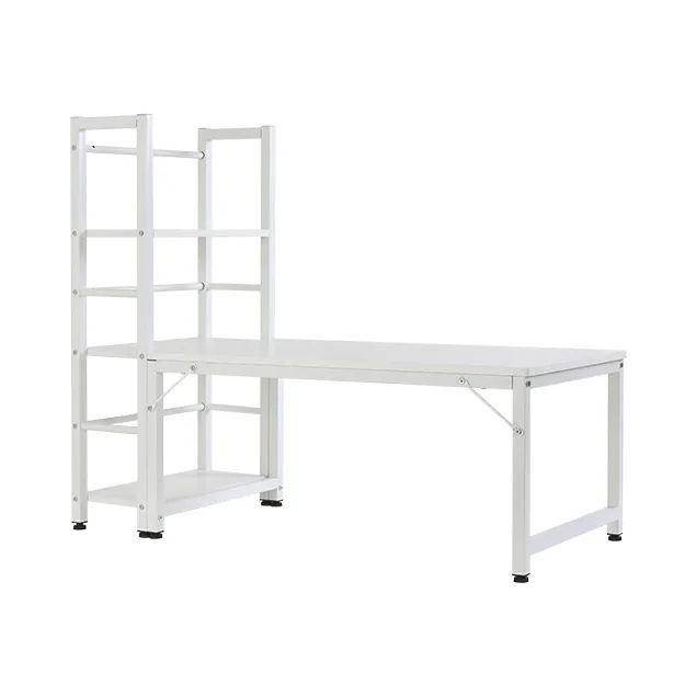 【国内発送Ｍ】762【通常価格4800 大手バイヤー様募集中】【ホワイト】 ロータイプデスク パソコンデスク 実用な一体分離両用　溢れる天然木の魅力　省スペース 3段シェルフ付 座デスク ミシン台