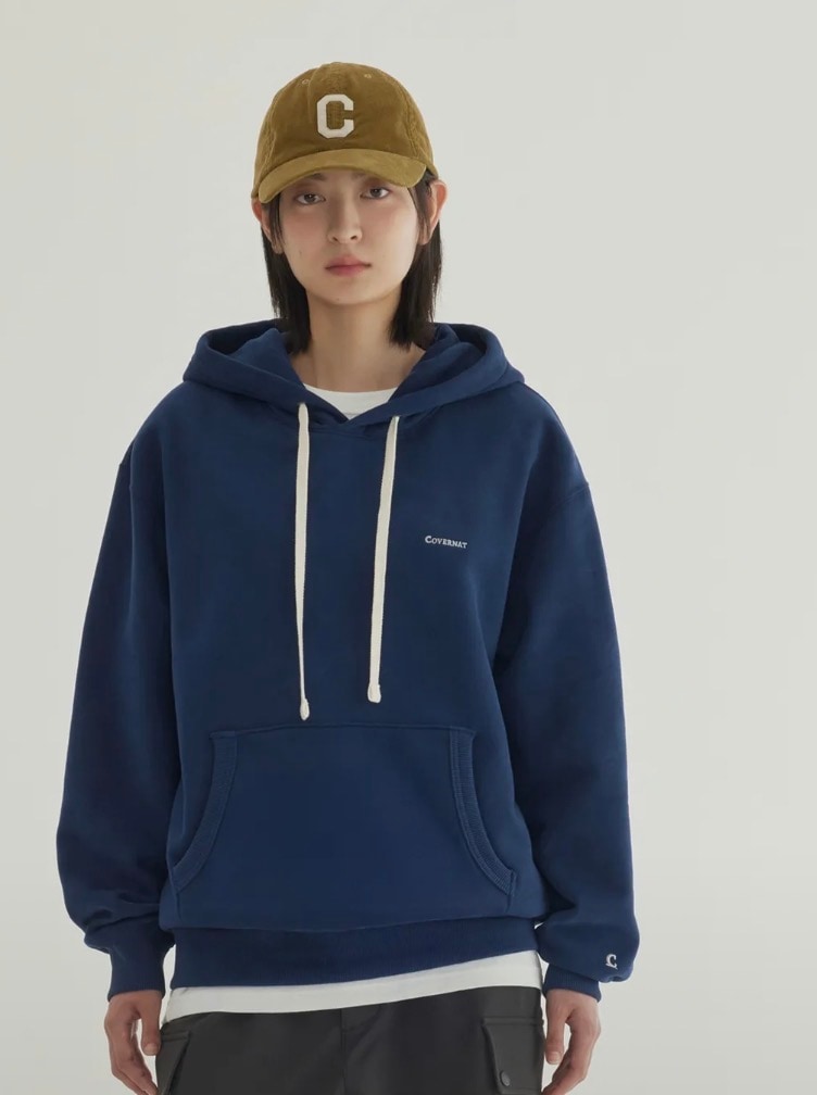 スモール ロゴ 起毛 フード4COLOR