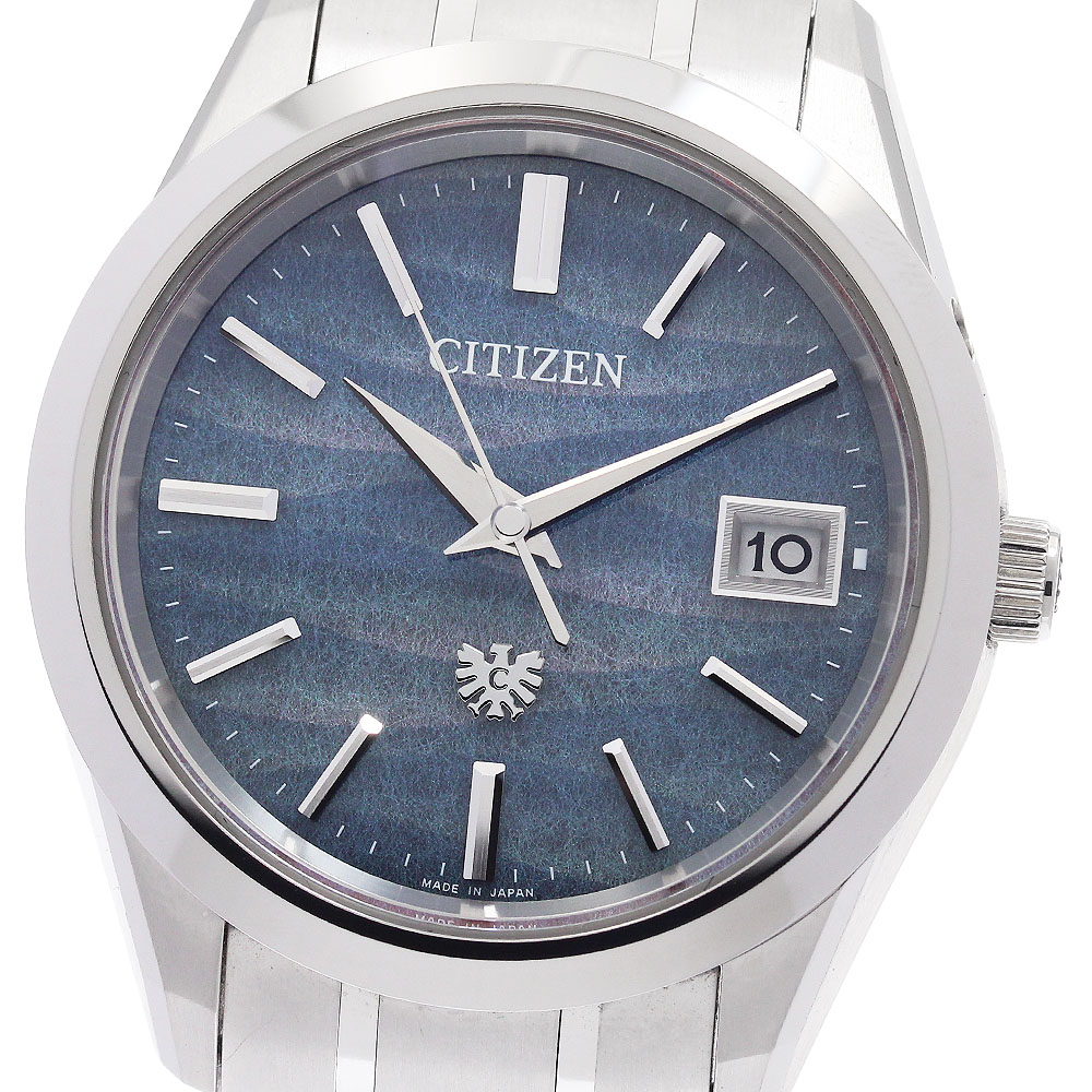 シチズン CITIZEN AQ4100-65H/A060-A1CT403 ザ・シチズン 和紙文字盤 ソーラー メンズ 美品 箱・保証書付き_942774【中古】