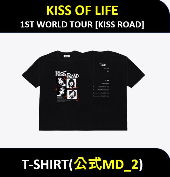 【公式MD_2】 KISS OF LIFE - (T-SHIRT ) 1ST WORLD TOUR [KISS ROAD]