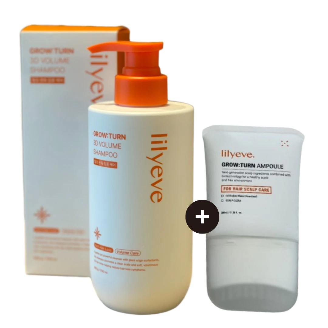 リリーブ グロウターン 薄毛緩和 女性用頭皮ケアセット エクソソームアンプル 100ml＋シャンプー 500g 構成 1セット