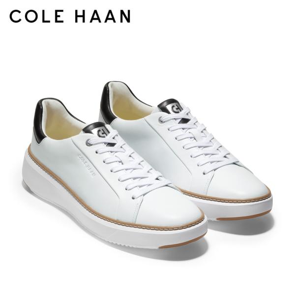 スニーカー メンズ レザー シューズ 本革 靴 コールハーン C34226 ホワイトローカット COLE HAAN グランドプロ トップスピン スニーカー