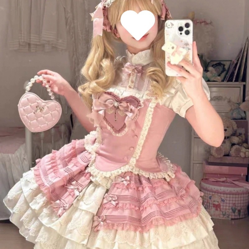 ロリータペチットサイズワンピース マジカルガールスタイル 3 点セット コスプレ