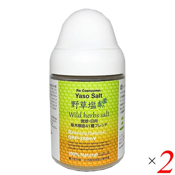 リリアン リ・コエンザイム 野草塩（大ボトル）150g 2個セット 岩塩 焼塩 還元力