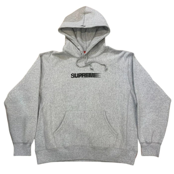 2023SS Motion Logo Hooded Sweatshirt Heather Grey