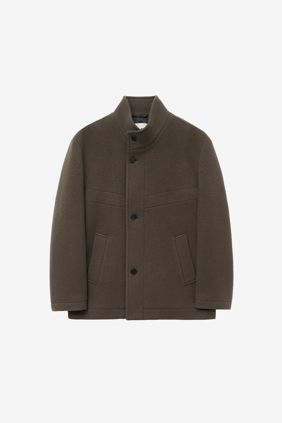 【INSILENCE】 ZIBLING WOOL HALF COAT : BROWN