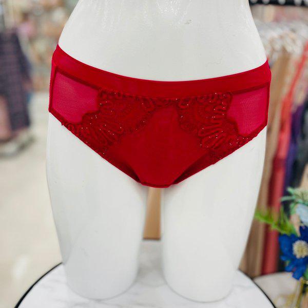 スパンコール自家レースハムラインパンティー/BP977AP RED