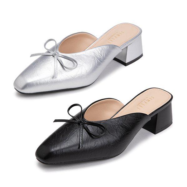 [シークレット特価] 女性ローラリボンスティレットミュール(4cm) ESHP685_686