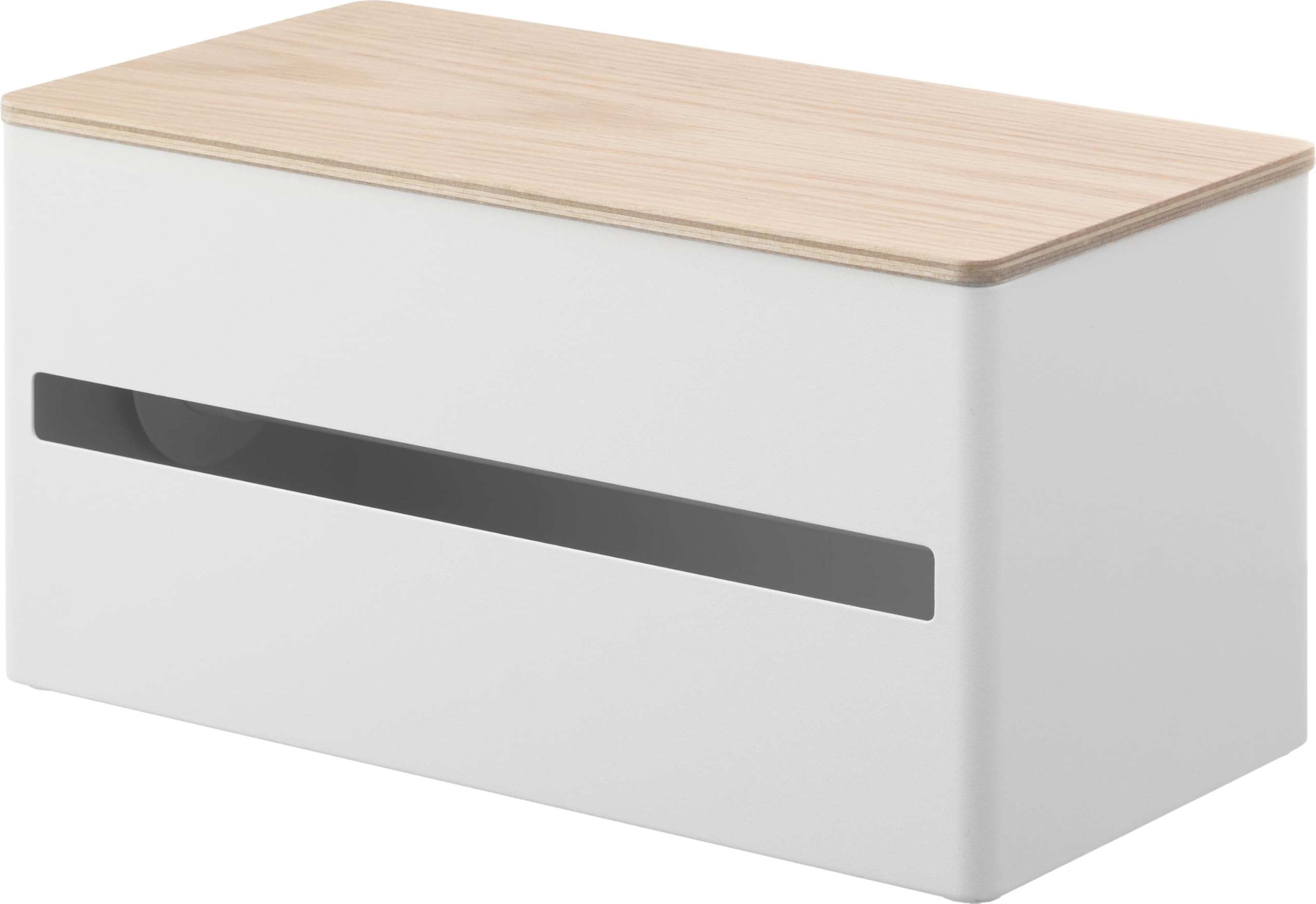 山崎実業(Yamazaki) 片手でカット 隠せる キッチンペーパーホルダー L ナチュラル 本体：W31.2×D16.2×H17cm リン RIN ペーパーホルダー 海外製キッチンペーパーに対応 キ