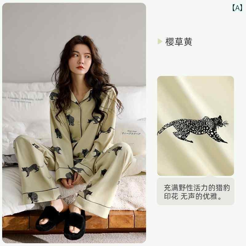 レディース　パジャマ　スウェット　上下 Yue Nei パジャマ レディース 春秋 秋 物 綿 長袖 家 着 高級 感 アウトドアにも 着れる セット