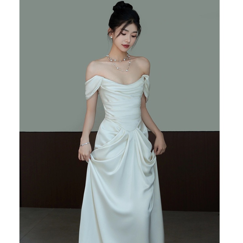 ウェディングドレス 白結婚式 ワンピース夏 ウェディングドレス パーティードレス 演奏会 発表会 結婚式 ドレス ウェディングドレス パーティードレス 花嫁ドレス ベアトップ ロングドレス 二次会12
