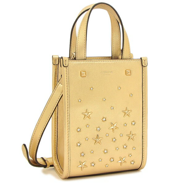 トートバッグ ショルダーバッグ 2WAY ミニバッグ ゴールド レディース JIMMY CHOO MINI NS TOTE AUR LGOLD