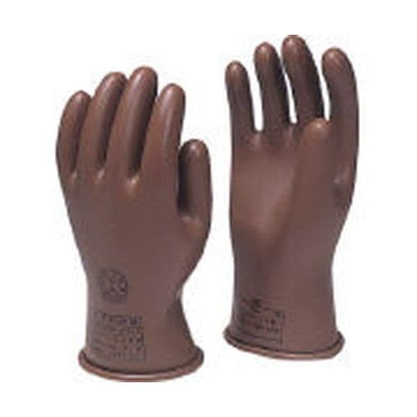 渡部工業 508-LL 茶 低圧ゴム手袋 (600V以下用 特大) メーカー直送