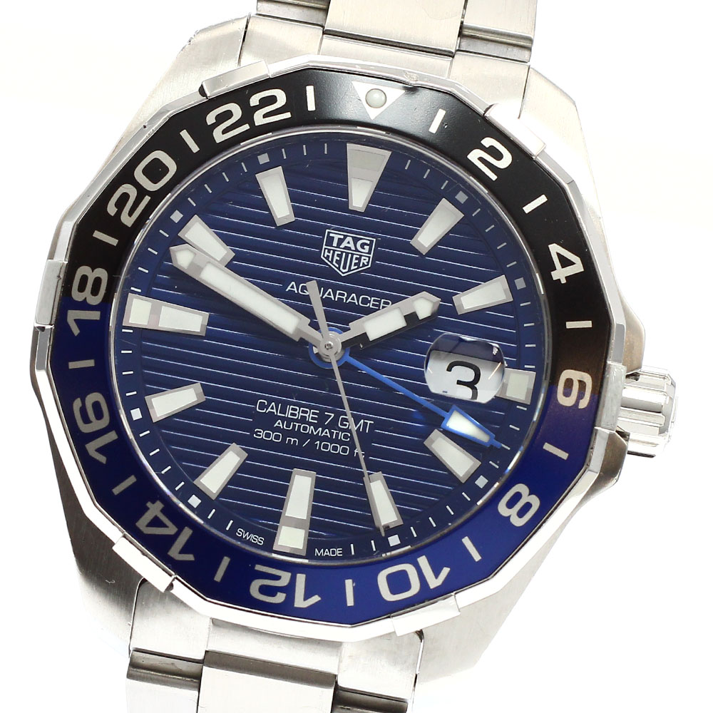 タグホイヤー TAG HEUER WAY201T.BA0927 アクアレーサー キャリバー7 GMT 自動巻き メンズ 箱・保証書付き_935951【中古】