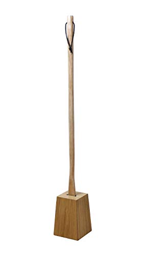 選べる靴べら ロング スタンド セット 75cm 木製 うるし塗タイプ/ナチュラル塗タイプ (ナチュラル塗) クッション材入り