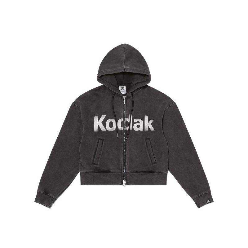 コダック KODAK シネコダック セミクロップフィット ウォッシュ加工 フード付きジップアップ レディース BLACK K4322LFTH1BLK 353336