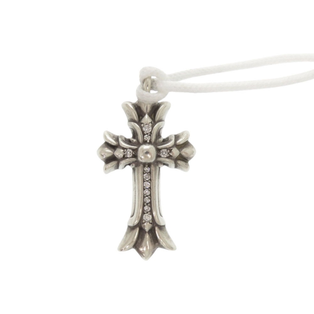 美品 ネックレストップ DBL CH CRSP DMND ダブルCHクロス PAVEダイヤ その他アクセサリー シルバー925/パヴェダイヤ シルバー 2097【中古】 メンズ