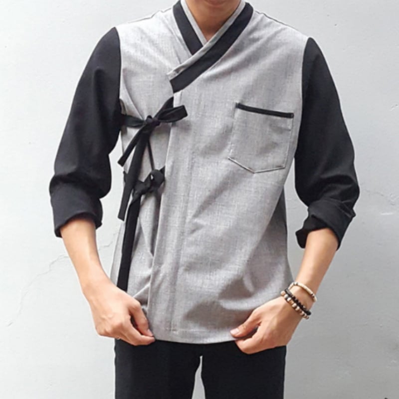【生活韓服】Modern jeogori (grey)/ 女性用シャツ / 韓国伝統