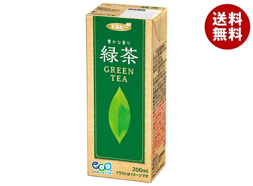 エルビー 緑茶 200ml紙パック×30本入×(2ケース)