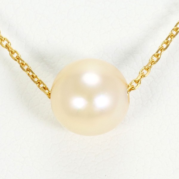 K18 18金 YG ネックレス パール 約40cm ジュエリー 中古