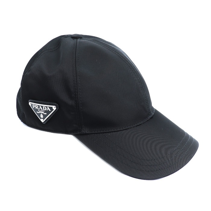 PRADA プラダ RE-NYLON ベースボールキャップ キャップ ブラック 2HC274 2DMI F0002 M ユニセックス 中古