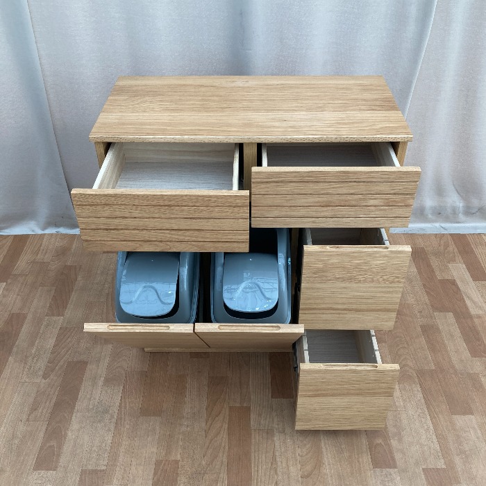 キッチン収納 ラルジュ横格子ダストボックス４分別