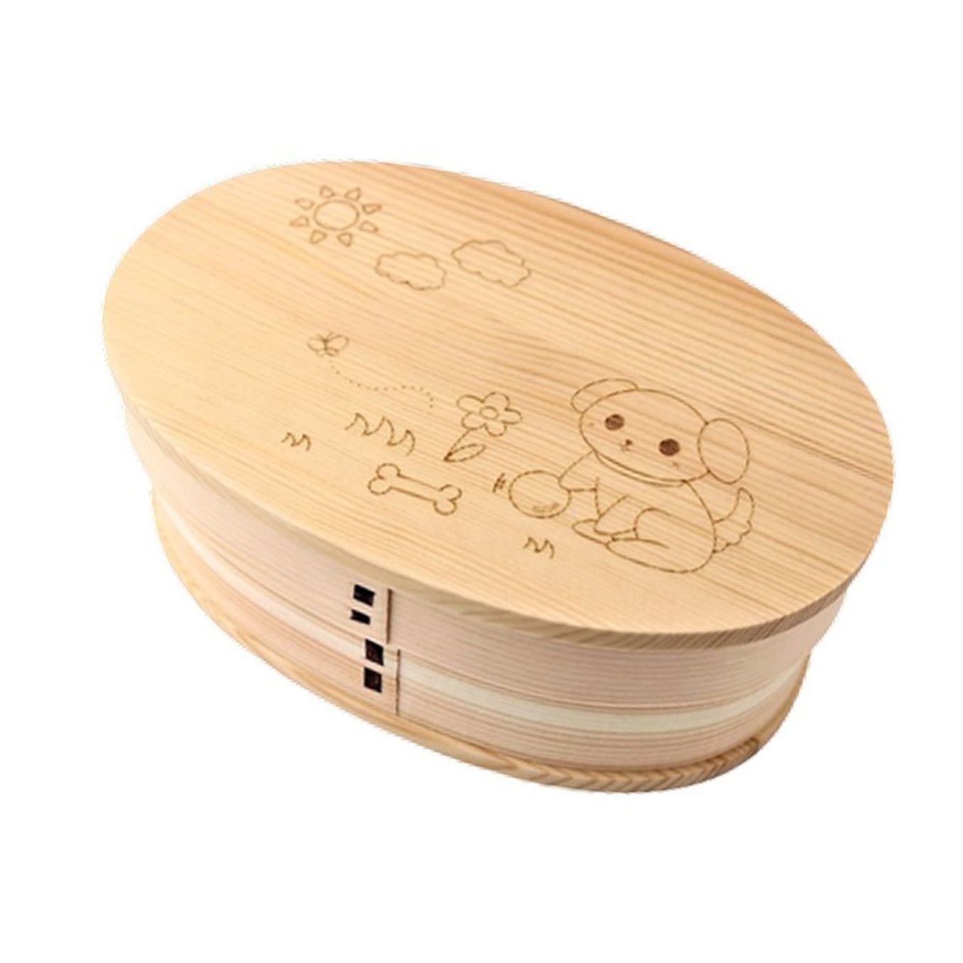 j-kitchens 曲げわっぱ 弁当箱 17.5cm × 11.3cm × 6.3cm 500ml ウレタン塗/ナチュラル 白系 Current model